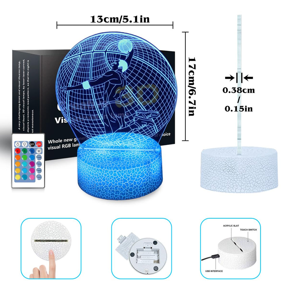 JHXLAMP basketball gift ready night light ideal for holidays and celebrations.