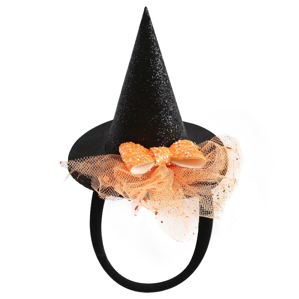JiaDuo baby girls mini witch hat headband orange for cute Halloween outfits and party photos