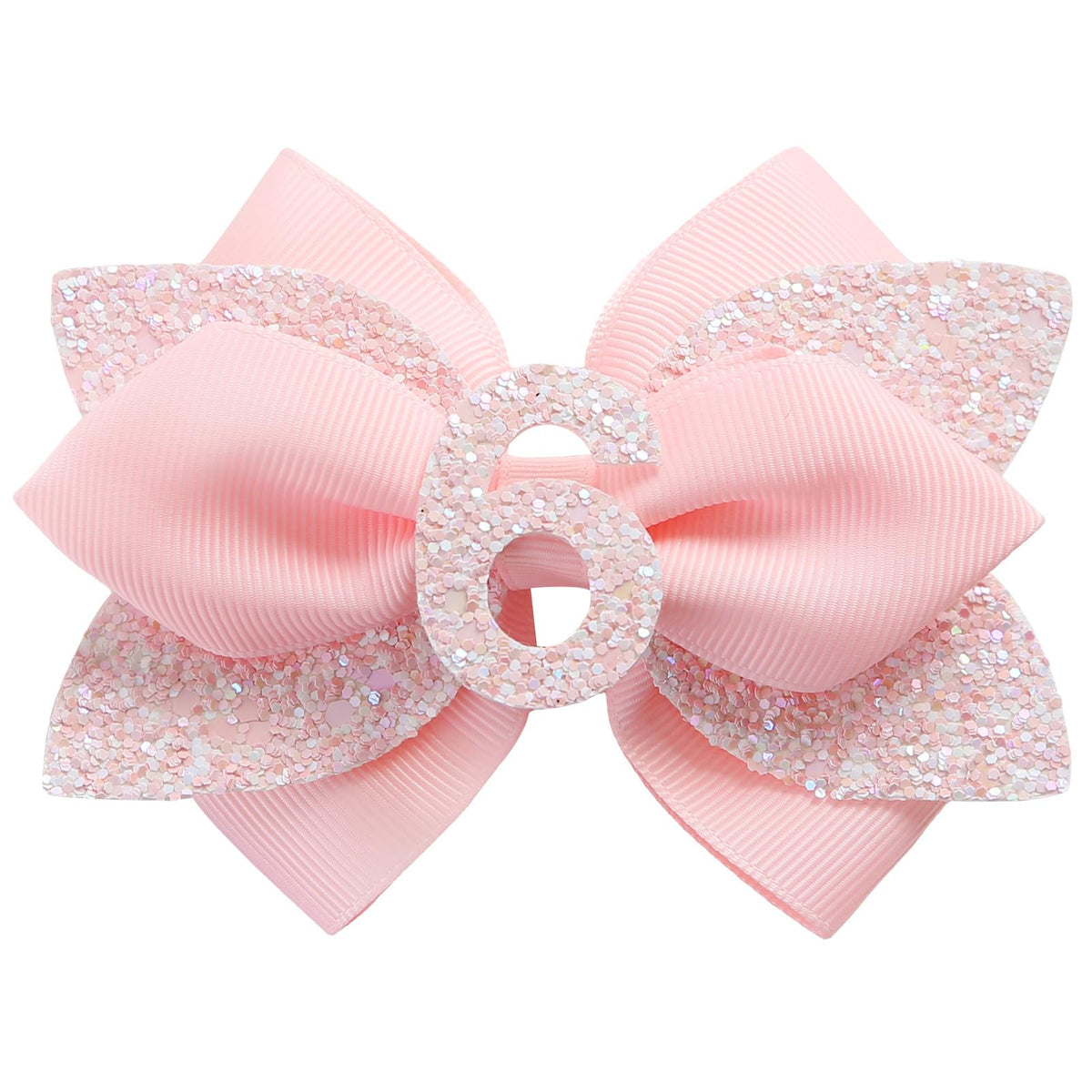Jiaduo pink birthday bow 1 year with elastic band for gentle, secure wear