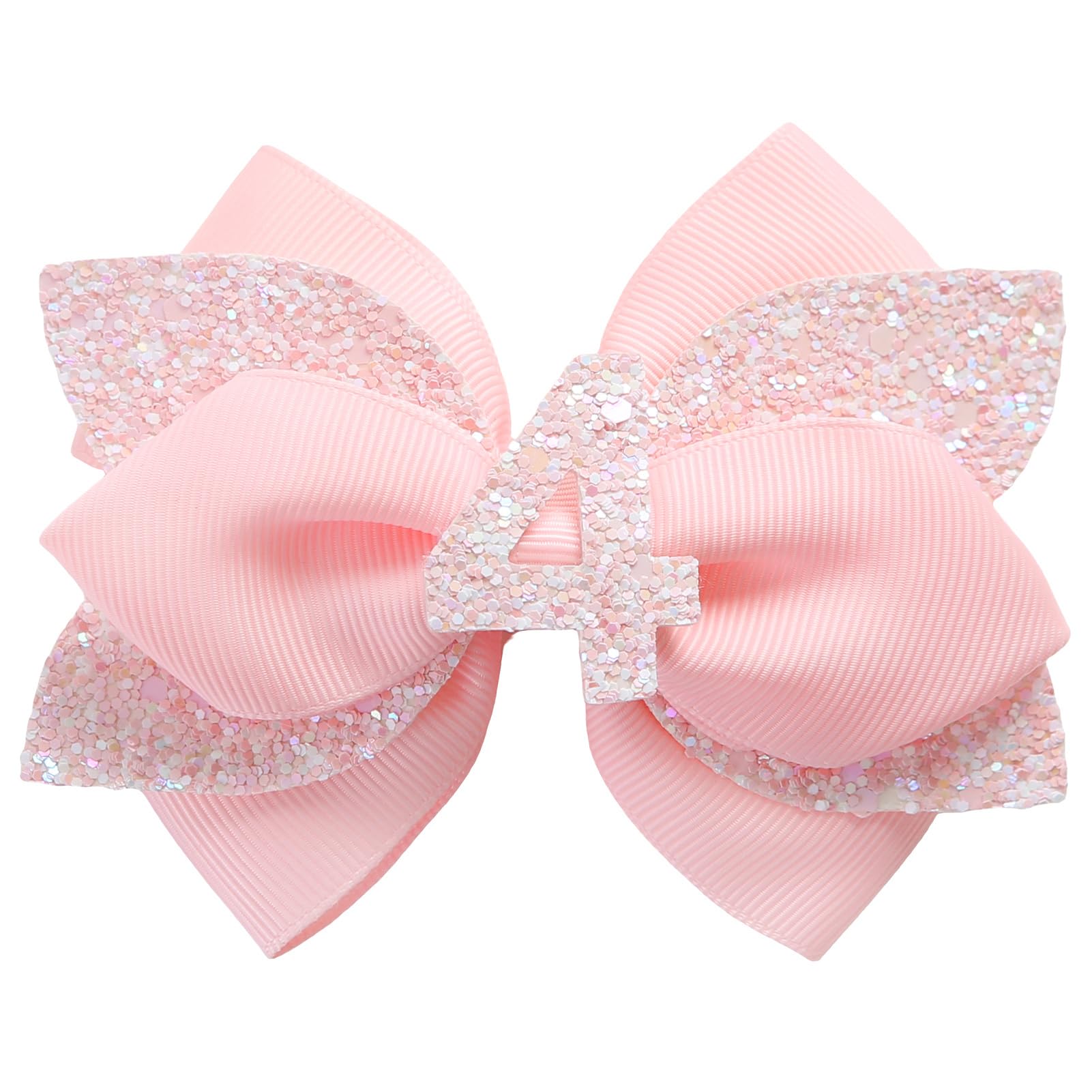 JiaDuo pink birthday bow 1-year elastic band for secure wear