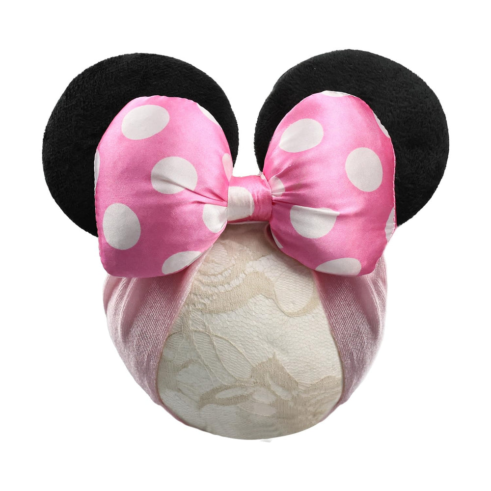 JIAHANG 3D bow turban headwrap with black mouse ears, ideal for newborn shoots