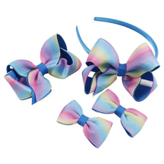 JIAHANG baby girls 4inch bow headband gradient enhances daily outfits and comfort