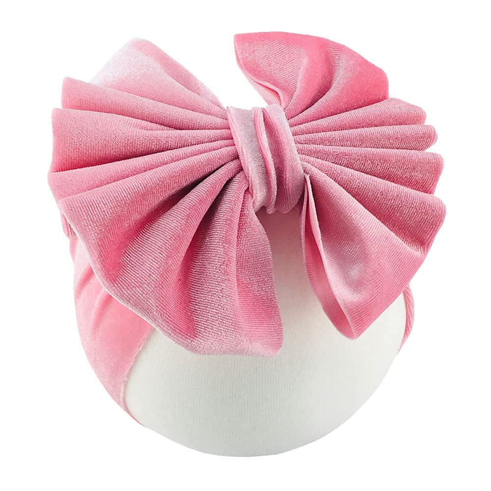 JIAHANG pink velvet bow headband offers a soft, charming finish to outfits
