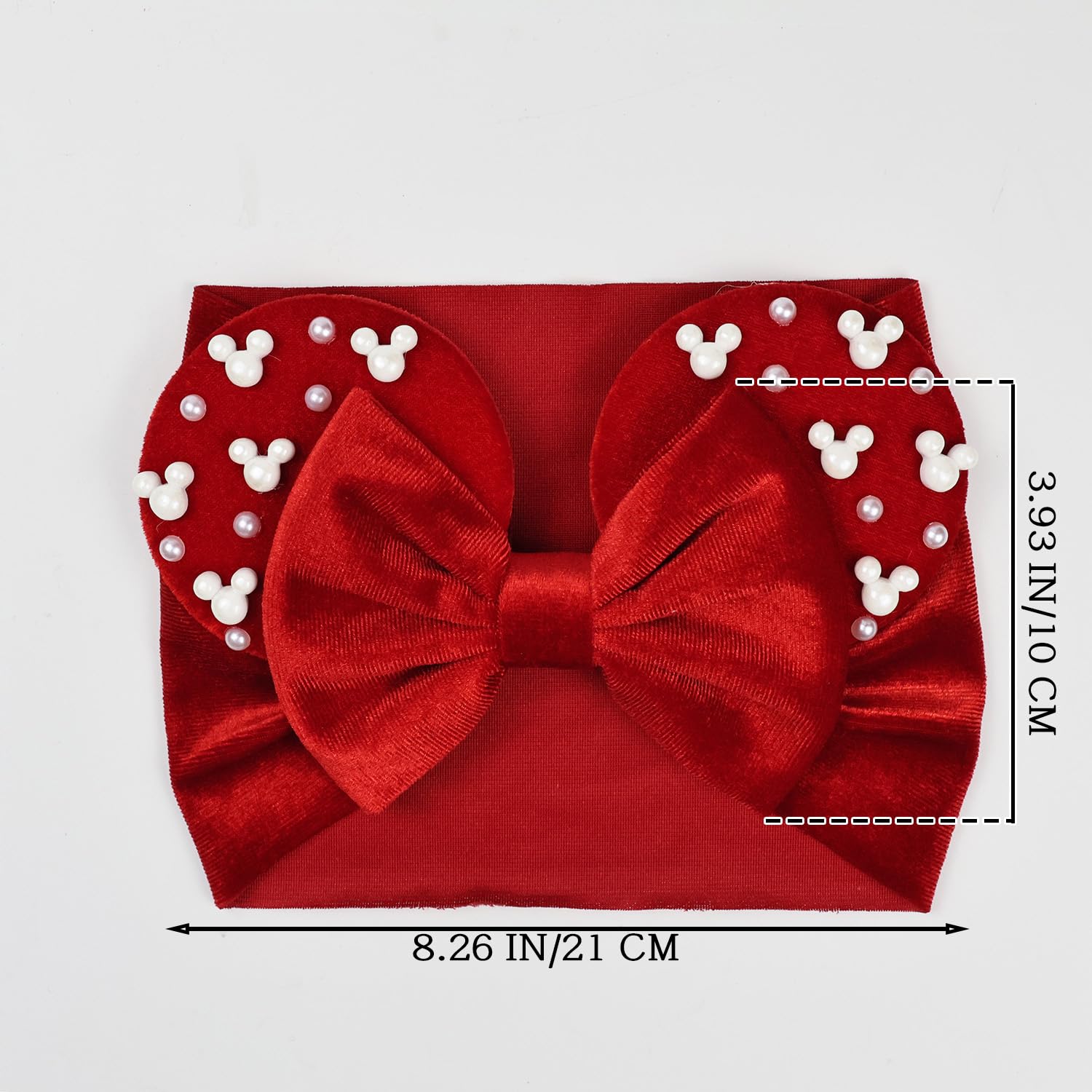 JIAHANG beaded bows detail on headband adds charming sparkle