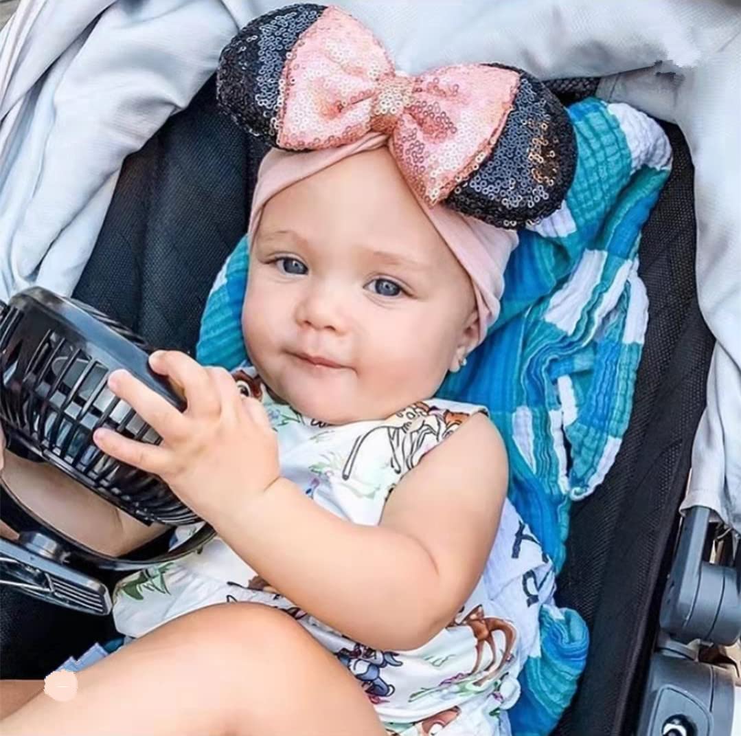 JIAHANG adjustable elastic headband ensures secure fit from newborn to toddler.