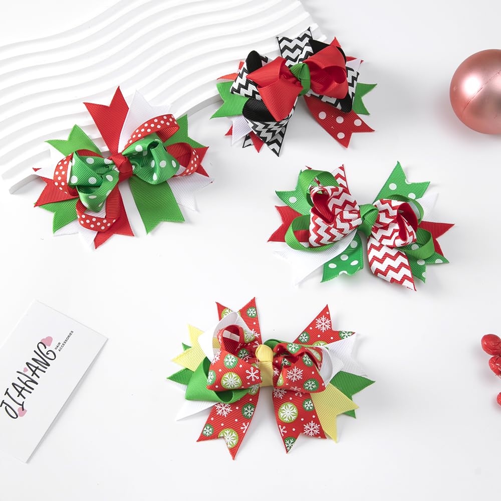 JIAHANG hair bow close-up shows ribbon texture and secure clip
