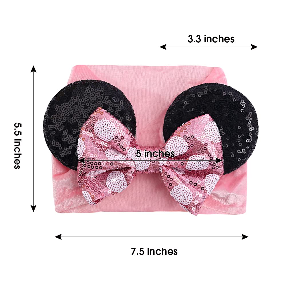 JIAHANG newborn photography prop headband in pink, perfect for shoots.