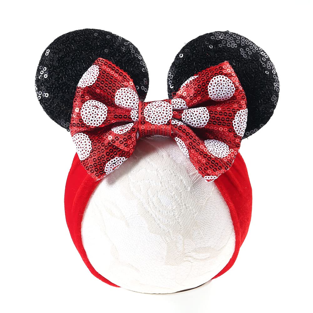 Red mouse ears headband by JIAHANG for playful looks