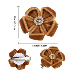 JIAHANG velvet flower hair clip soft velvet texture for gentle touch