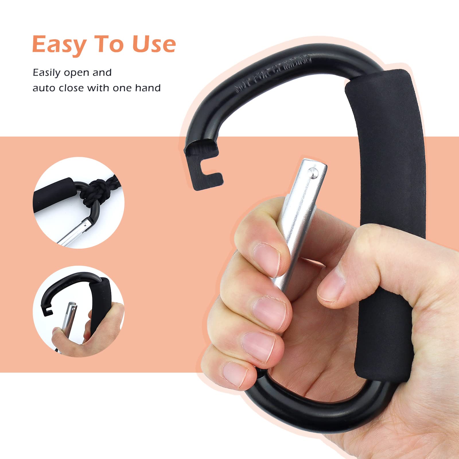 JIALEEY multi-purpose hook fits stroller and carrier setups