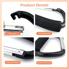 JIALEEY stroller hook attachment enables convenient bag hangs
