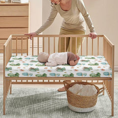JIANADAER animal-patterned crib sheet in soft polyester delivers gentle touch and breathability