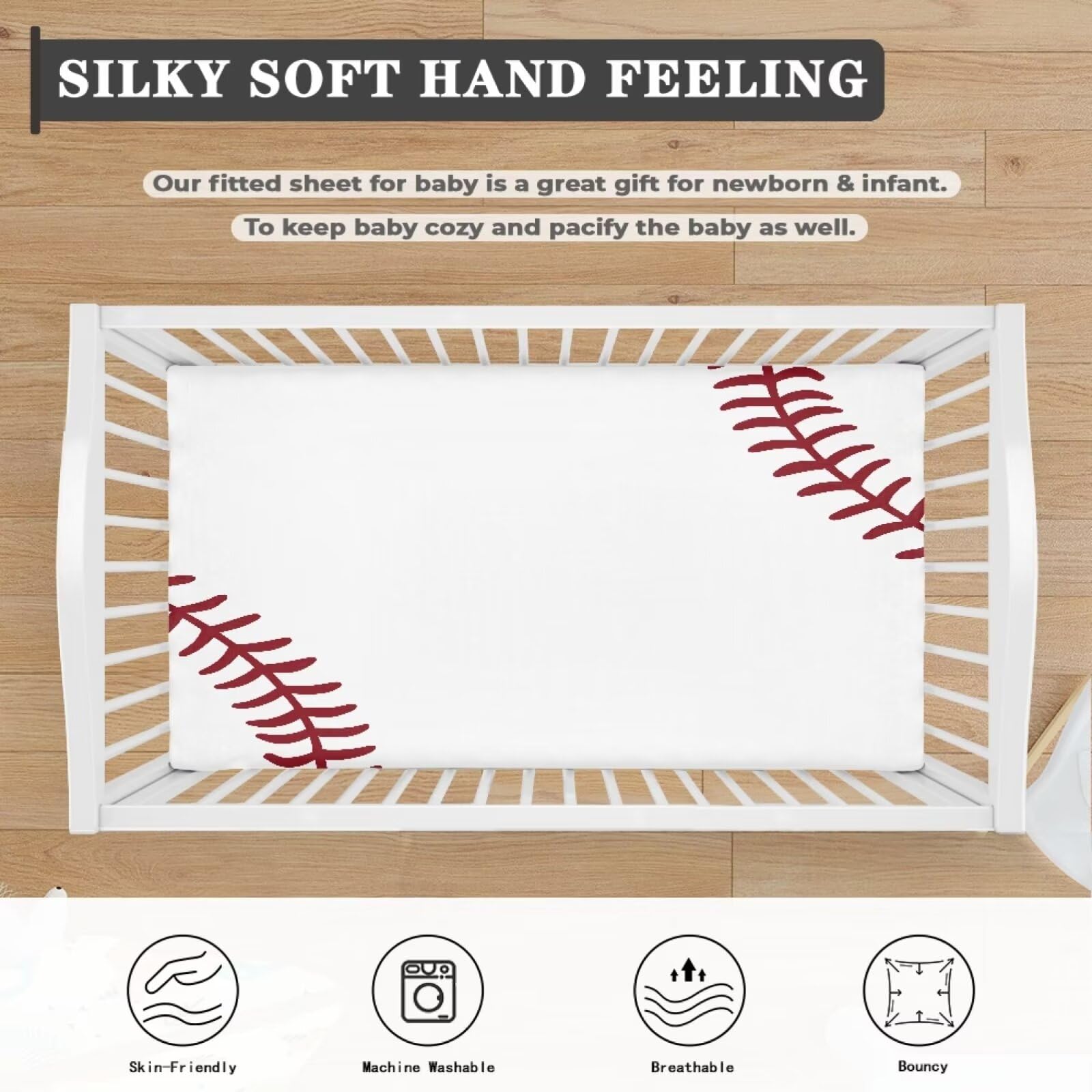 JIANADAER easy-care crib sheet machine-washable for busy parents.