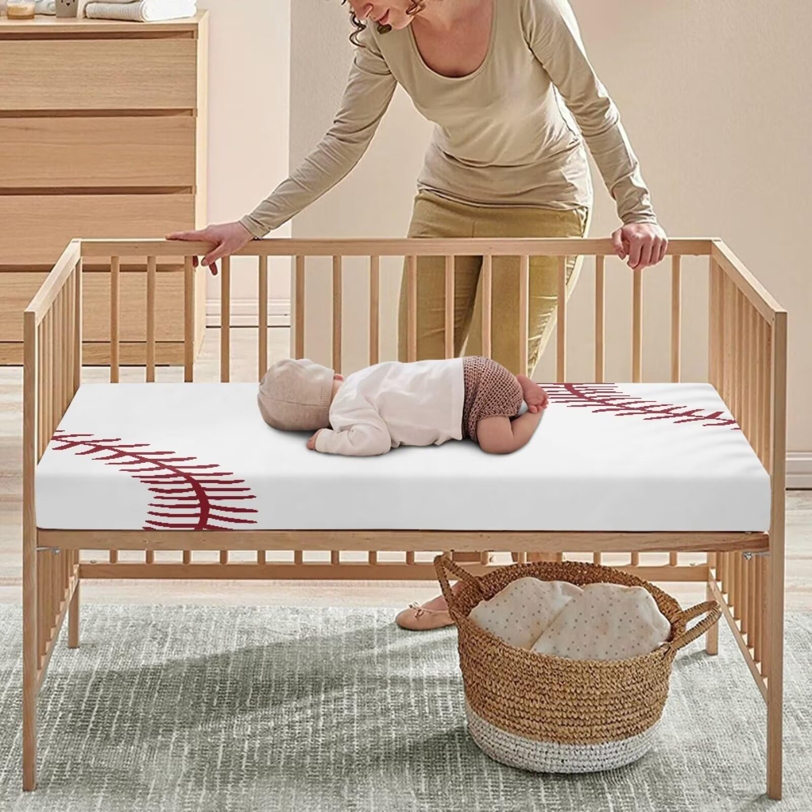JIANADAER fully-elasticized sheet stays put on wriggly babies.