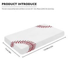 JIANADAER baseball crib sheet pattern-design adds playful nursery style.