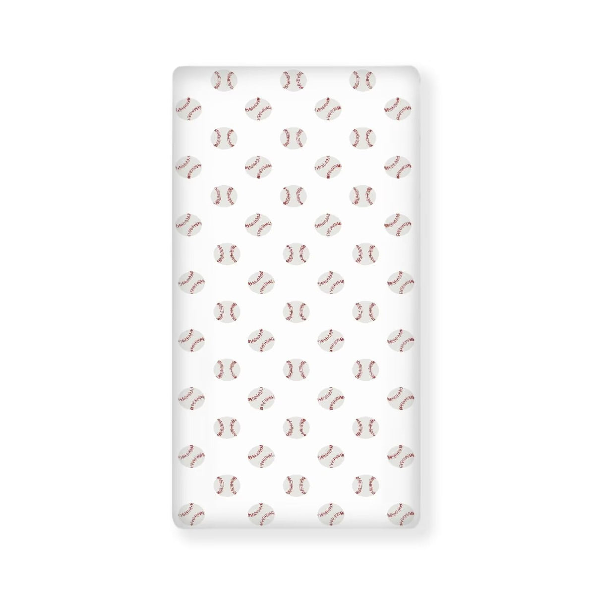 JIANADAER baseball patch crib sheet with secure elastic fit for standard cribs.
