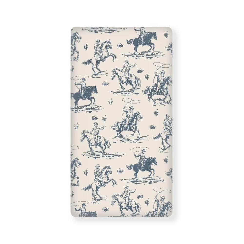 JIANADAER Cowboys Horse Western Fitted Crib Sheet with full elastic edges for secure night use
