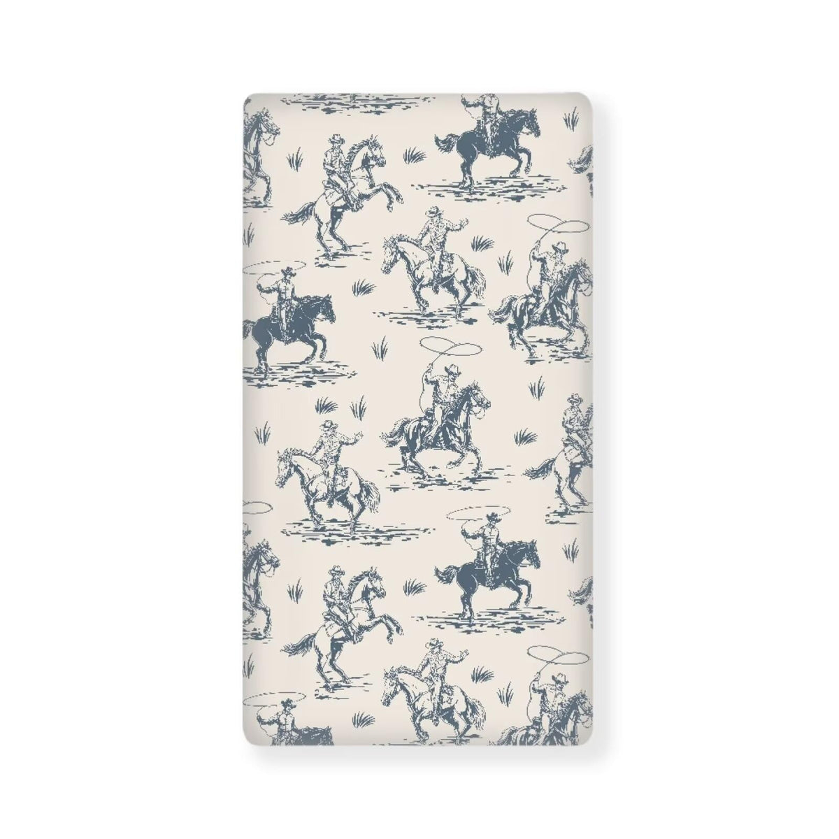 JIANADAER Cowboys Horse Western Fitted Crib Sheet with full elastic edges for secure night use