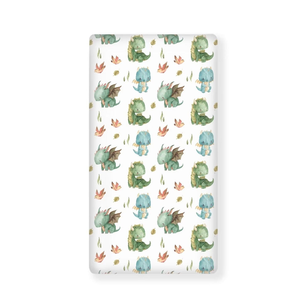 JIANADAER dragon crib sheet with universal fit and elastic corners for secure sleep