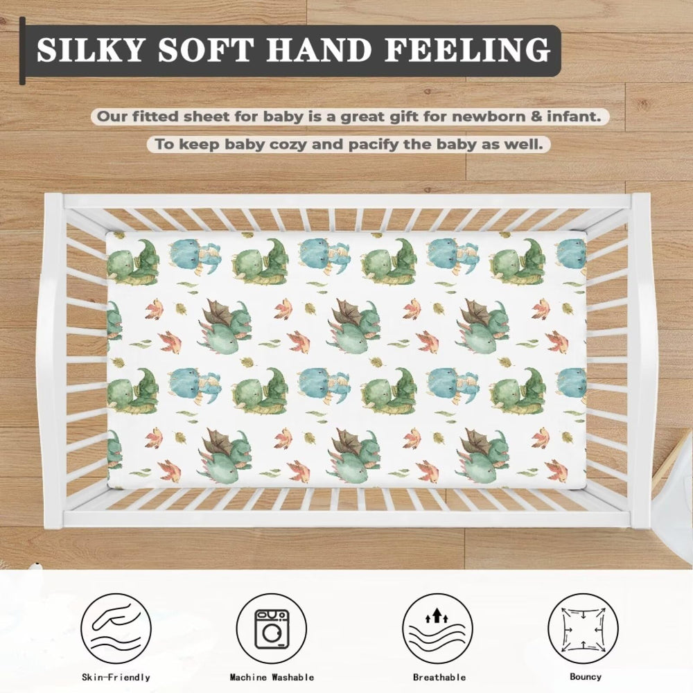 JIANADAER fully elasticized crib sheet stays in place on wriggly babies