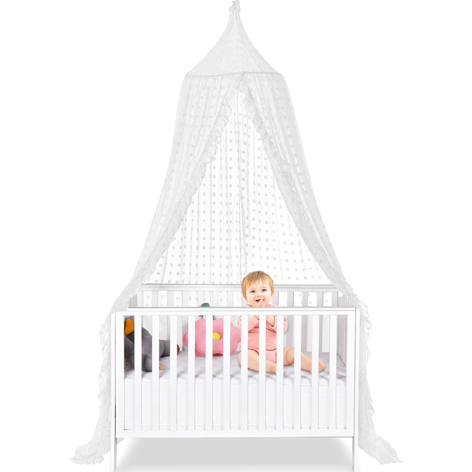 jiangcha bed canopy dome-arc creates fairy tale ambiance for dreamy sleep space