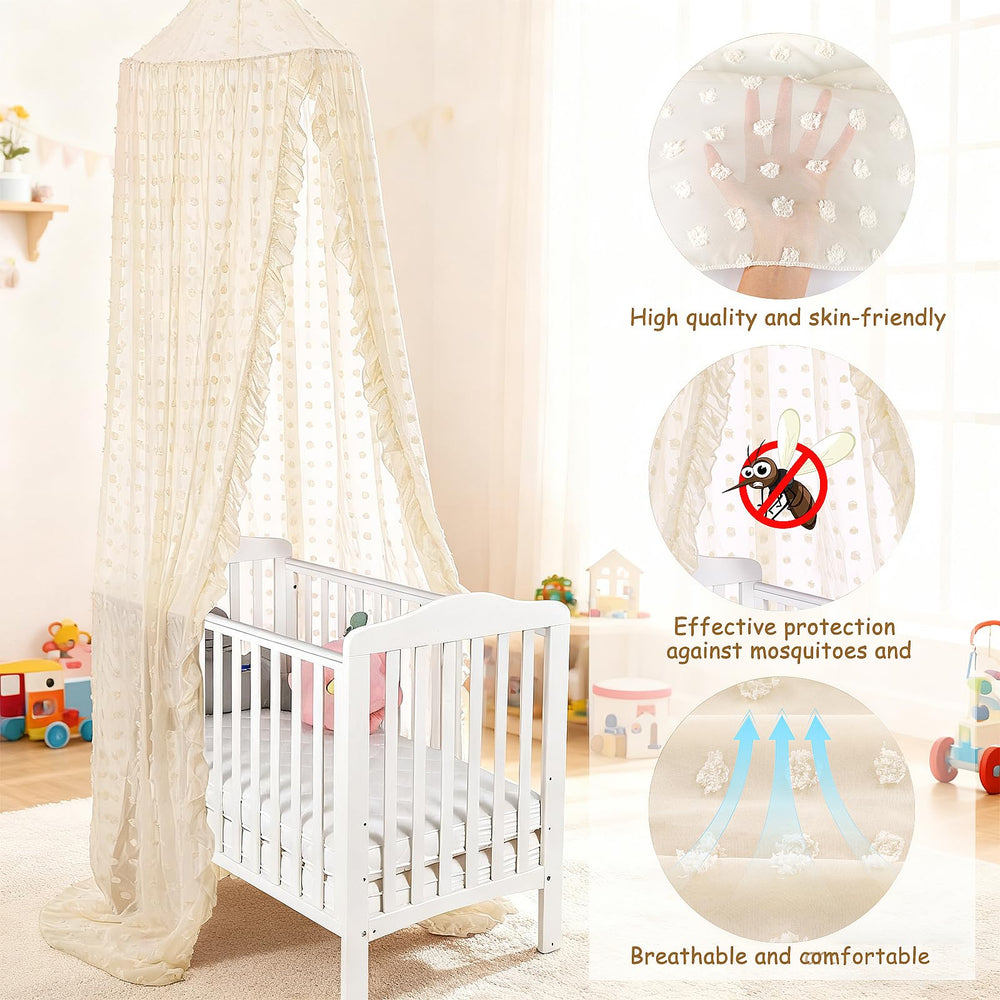jiangcha bed canopy mosquito-blocking keeps nighttime peaceful.