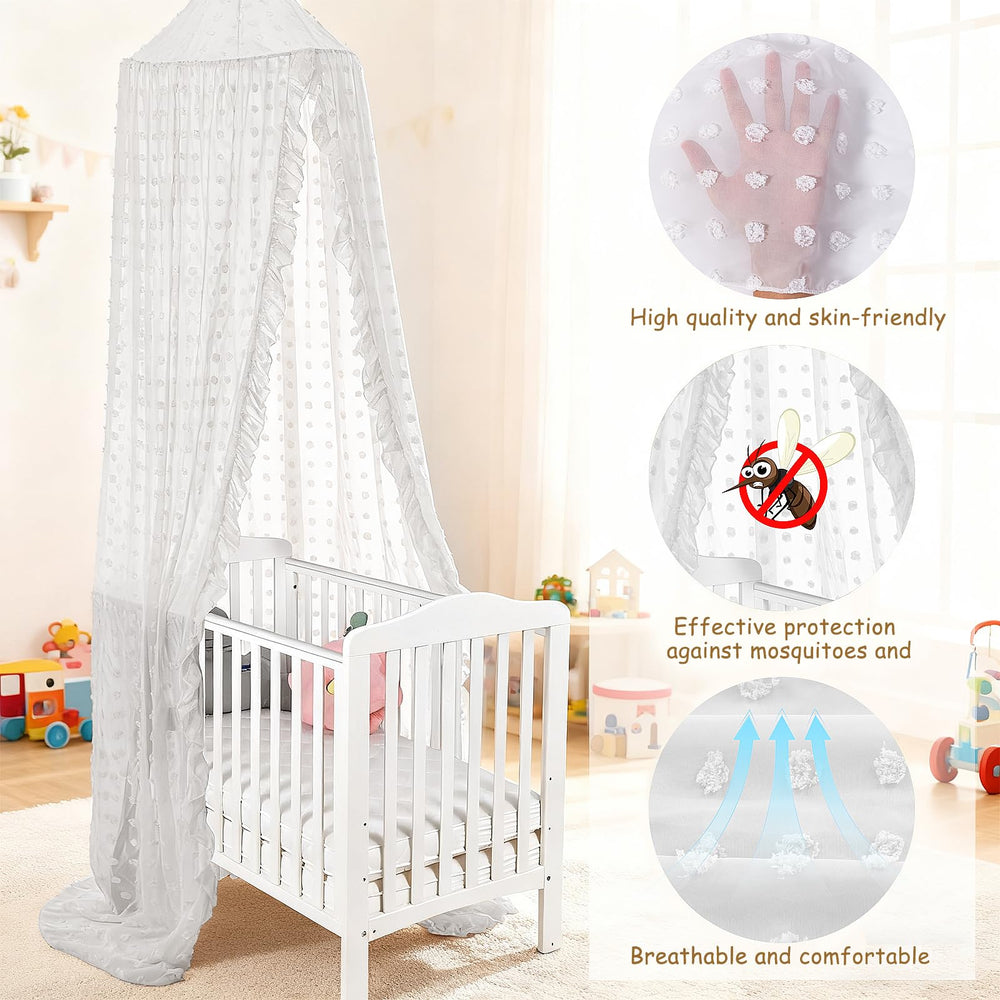 jiangcha bed canopy princess-curtains enhances magical nursery decor