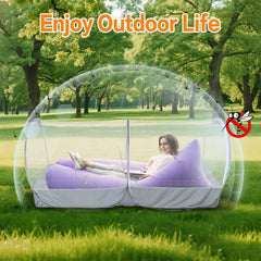 Jiangcha dense mesh close-up shows high-density fabric blocking mosquitoes with durability.
