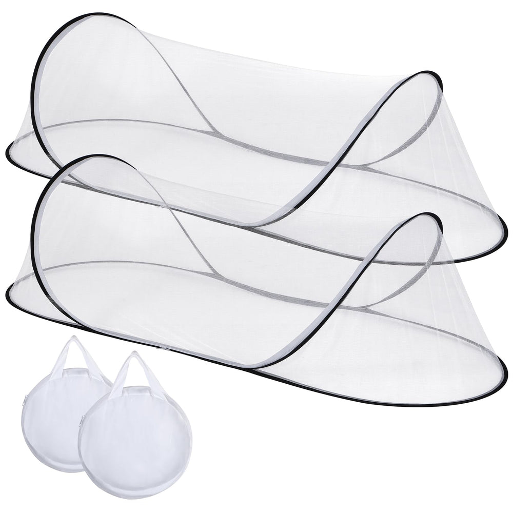 Jiangcha large pop up mosquito net bed open for quick, tool-free setup and restful sleep
