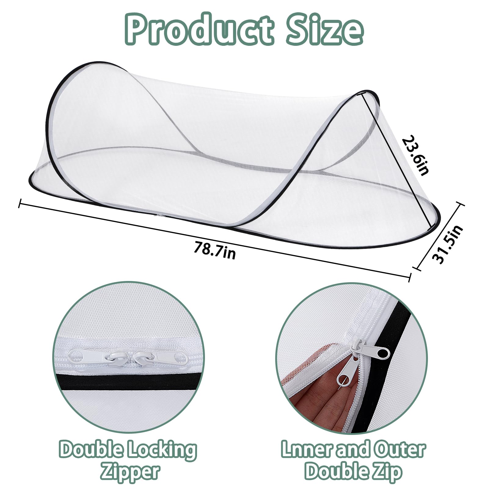 Jiangcha portable mosquito net with lightweight design for travel and camping