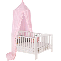 Jiangcha princess bed canopy pink dome over crib for a dreamy room.