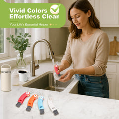 JICNUSK 3-in-1 crevice brush reaches bottle gaps with hard bristles.