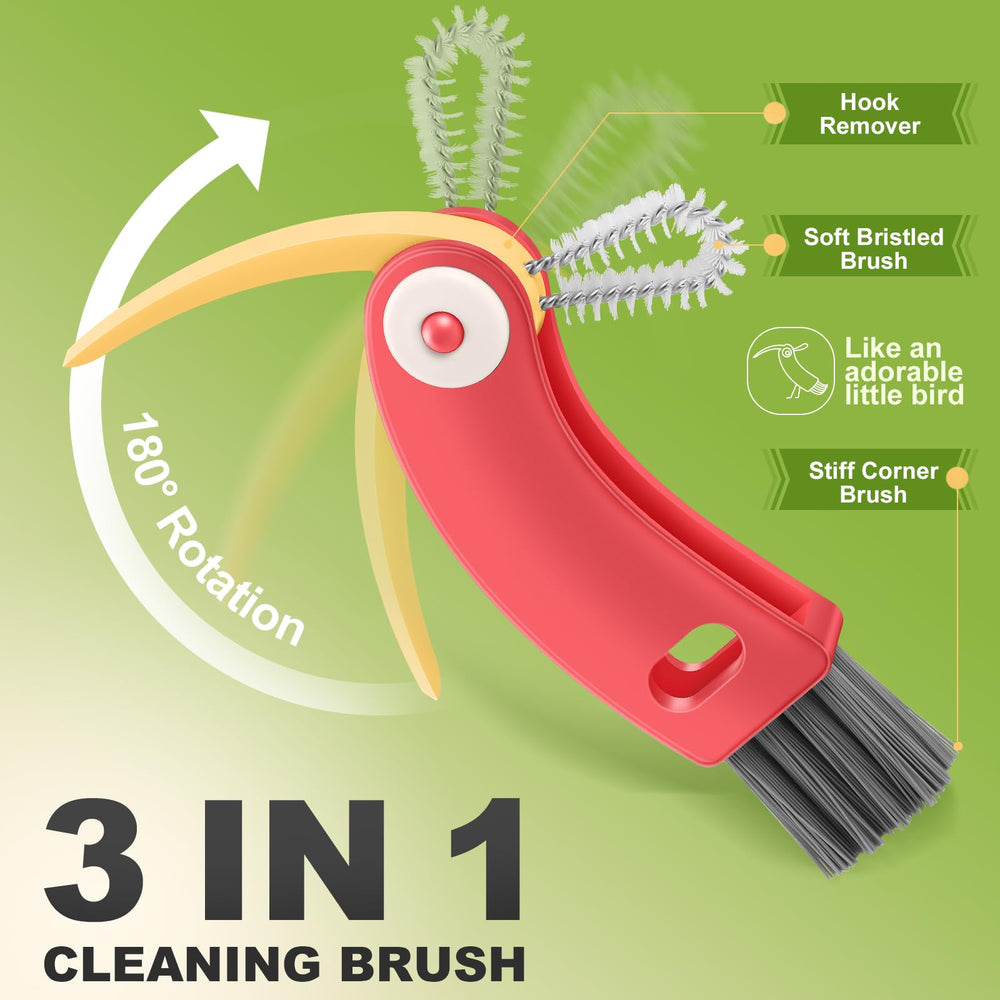 JICNUSK arc-shaped handle improves grip during cleaning.