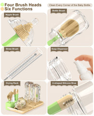 JICNUSK U-shaped silicone brush close-up shows deep-clean reach.