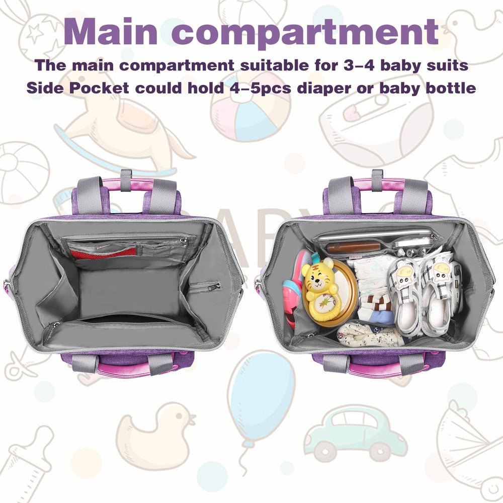 Jiefeike diaper bag backpack stroller straps for hands-free outings.