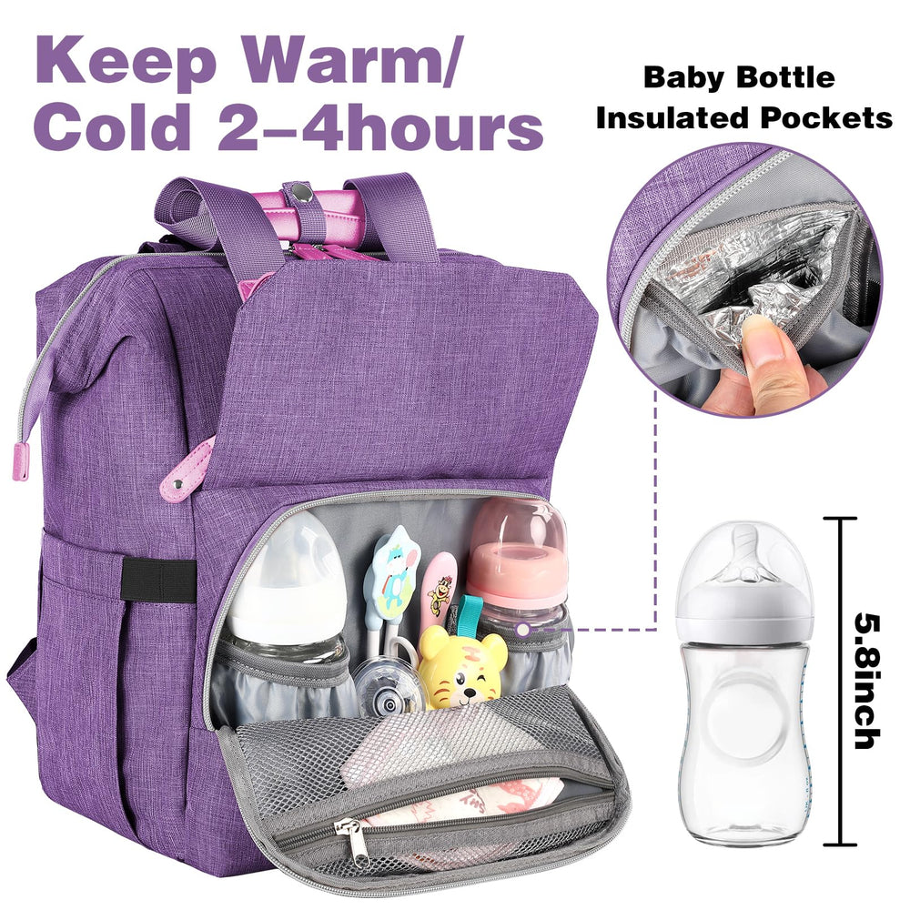 Jiefeike diaper bag backpack USB charging port for on-the-go charging.
