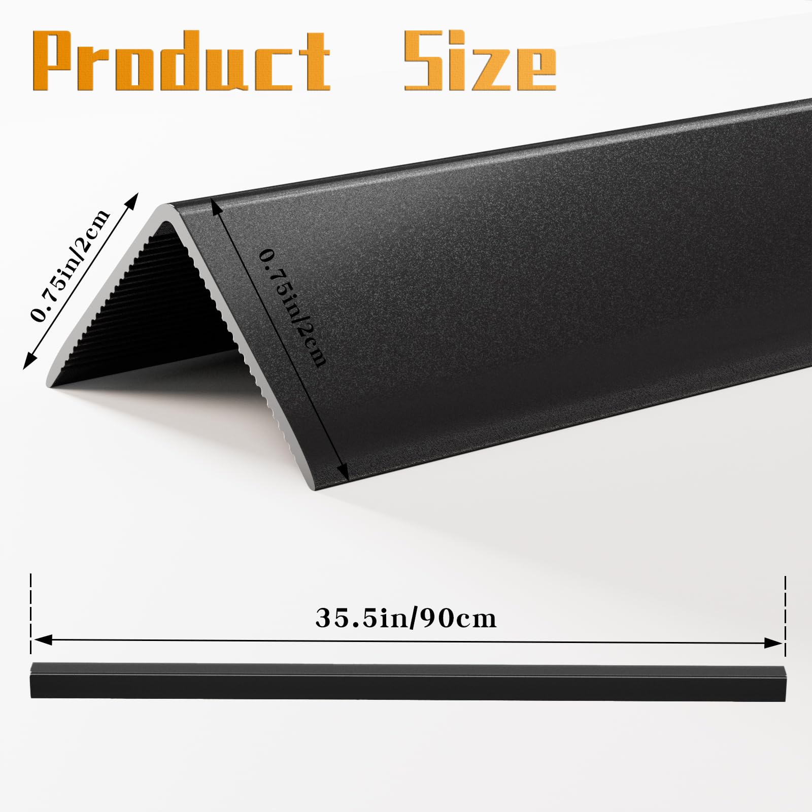 Jiekayi aluminum corner guard black protects wall edges and furniture corners.
