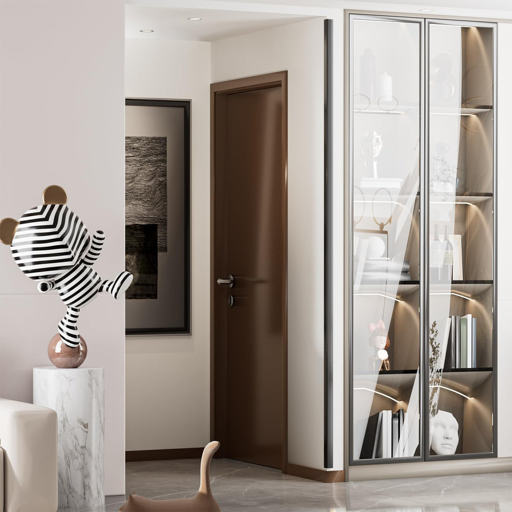Jiekayi cabinet edge corner protector black shields cabinet corners with a sleek finish.