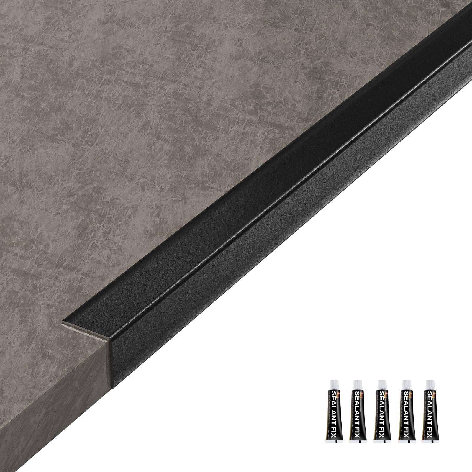 Jiekayi corner protector black, 35.5 inches long, guards walls from impacts.