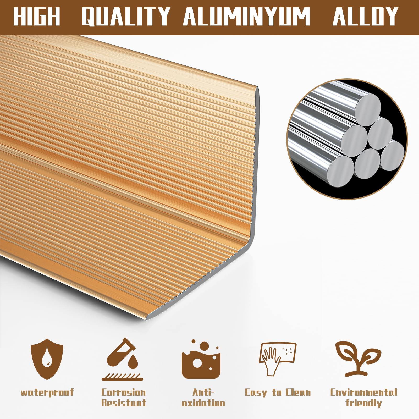 Jiekayi corner protector wall edge protection emphasizes high-traffic durability and gold accent
