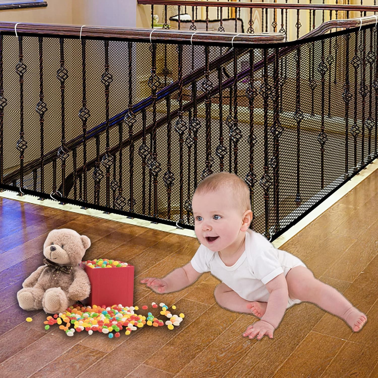 JIFTOK baby gate assembly demonstrates quick setup for stair safety