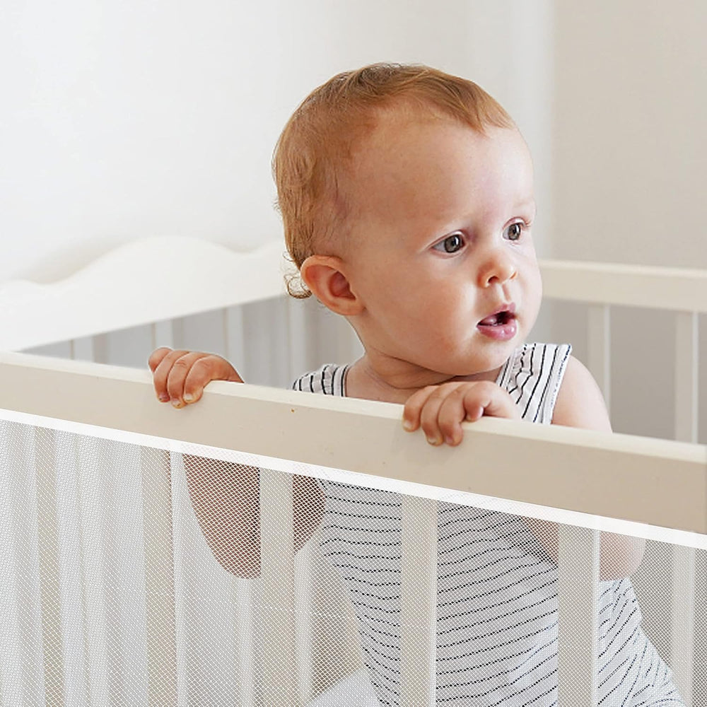 JIFTOK safety net on rails helps prevent falls during play and routine chores.