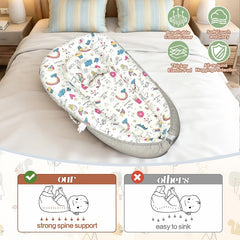JIFTOK baby nest folded portable shows travel-friendly design for on-the-go comforts