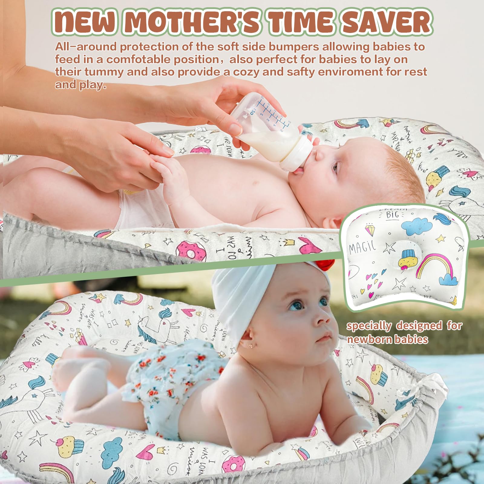 JIFTOK nest washing image demonstrates machine washable cover for busy parents