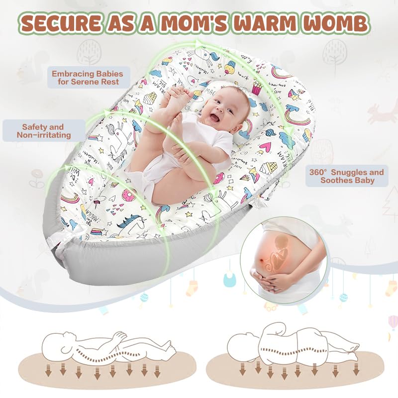 JIFTOK baby nest wrap closeup highlights 3D fabric for airflow and support