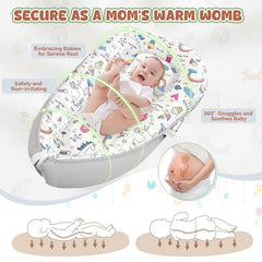 JIFTOK baby nest wrap closeup highlights 3D fabric for airflow and support