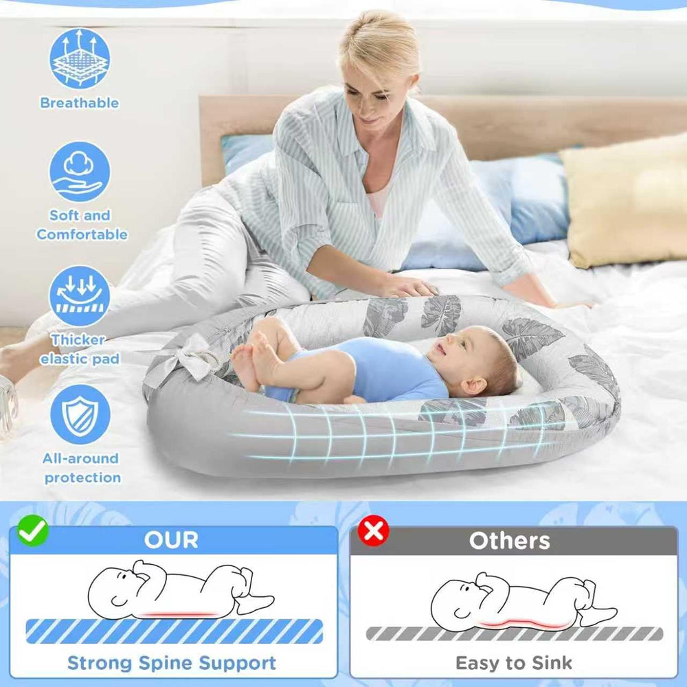 JIFTOK Baby Nests Leaves back-view highlights 3D honeycomb fabric and airy layering