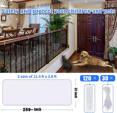 JIFTOK banister guard installation buckles highlight easy setup