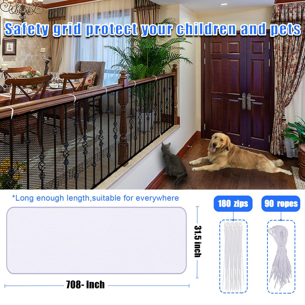 JIFTOK banister guard installation shows secure rail post setup.