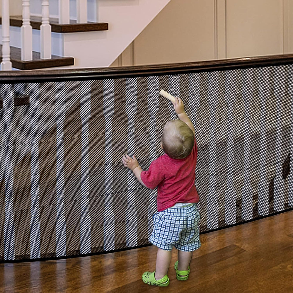 JIFTOK Stairway Net closeup demonstrates tear-resistant mesh for reliable stair safety.